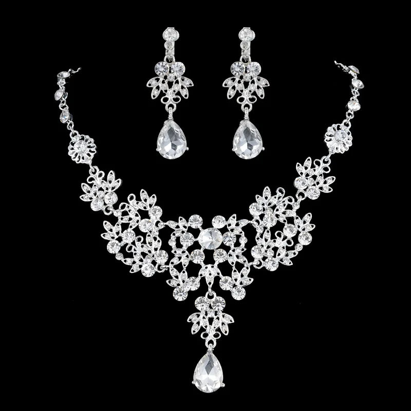 Crystal Bridal Tiara Jewelry Set