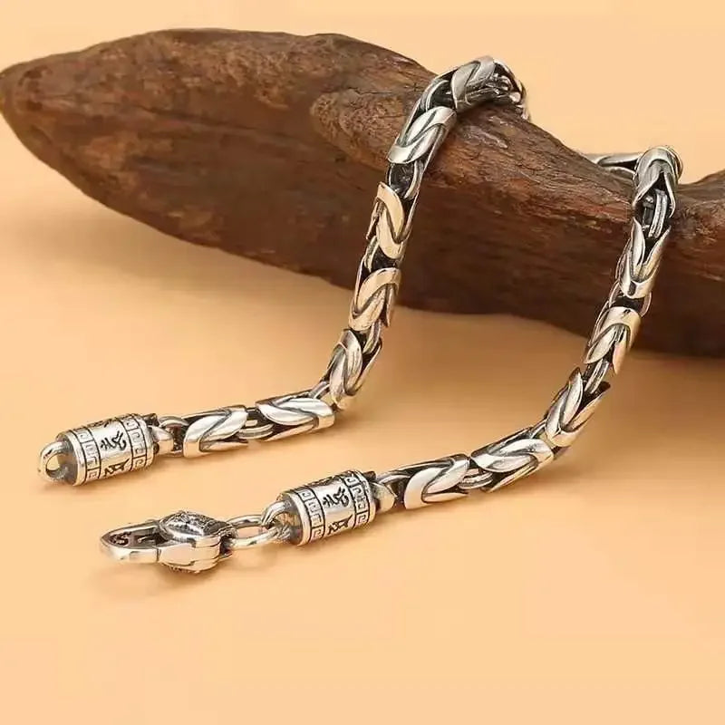 Vintage Braided Silver Men’s Bracelet