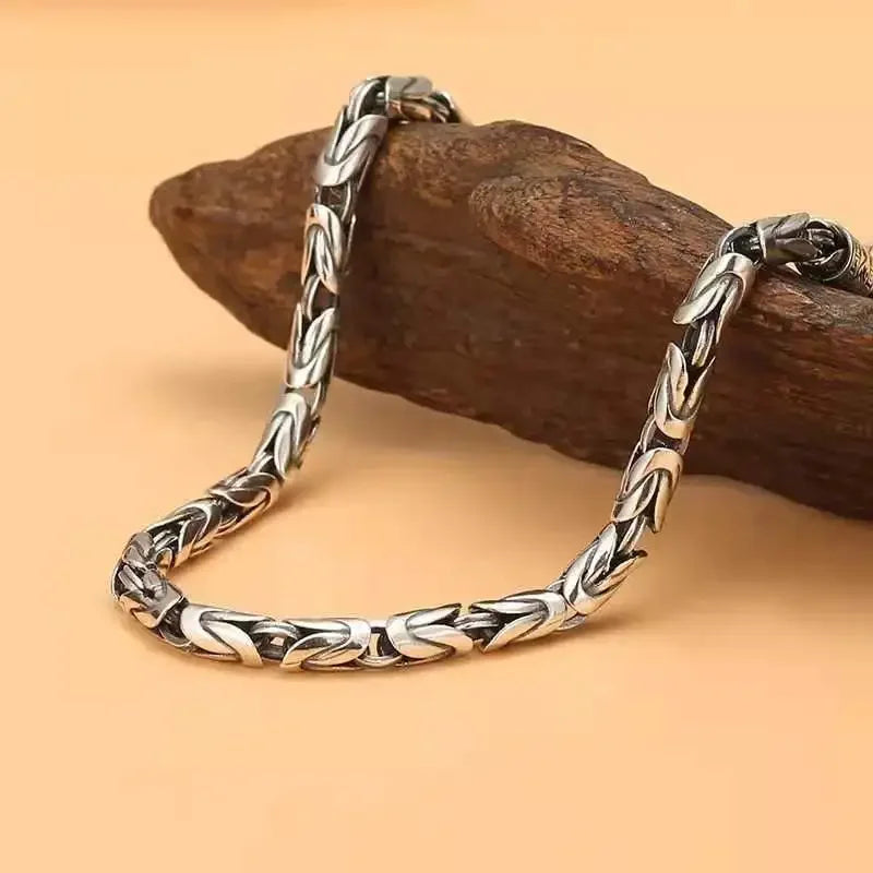 Vintage Braided Silver Men’s Bracelet