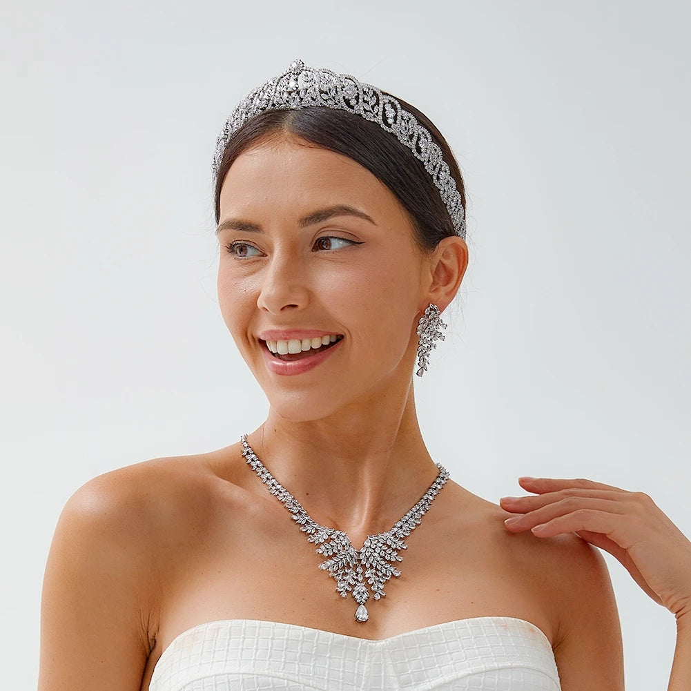 Royal CZ Bridal Tiara Headband
