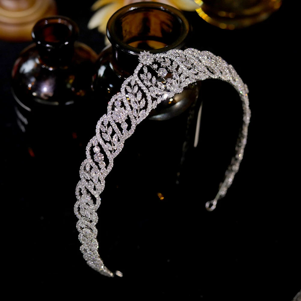 Royal CZ Bridal Tiara Headband