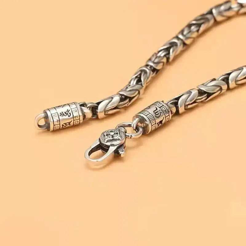 Vintage Braided Silver Men’s Bracelet