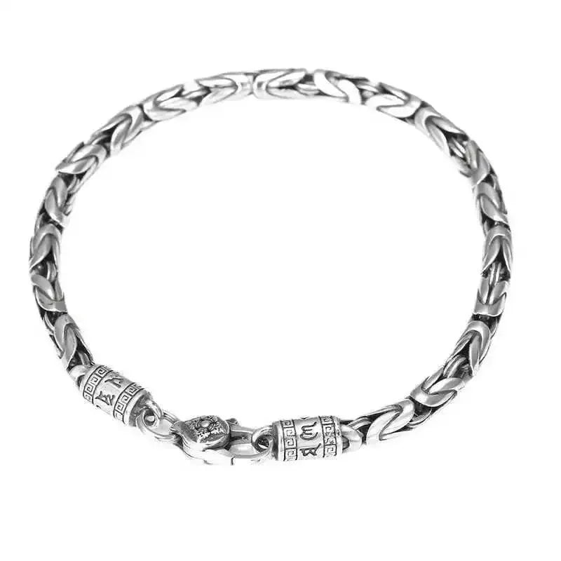 Vintage Braided Silver Men’s Bracelet